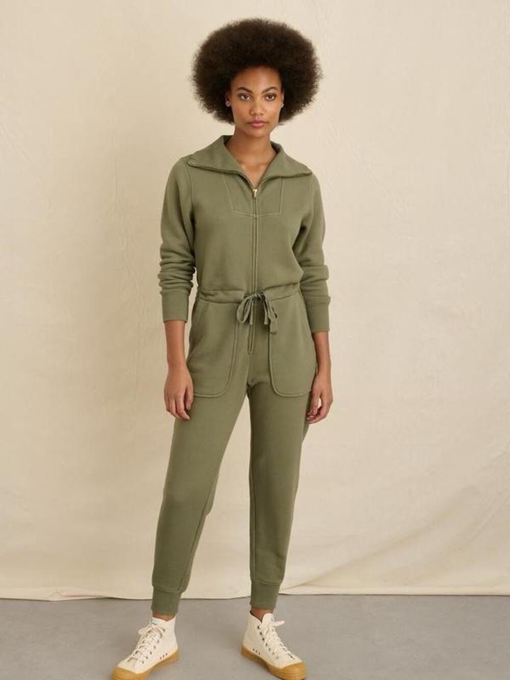 Alex Mill Crosby Sweatshirt Fleece Jumpsuit Lounge One Piece Minimalist Size XS